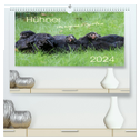 Hühner im eigenen Garten (hochwertiger Premium Wandkalender 2024 DIN A2 quer), Kunstdruck in Hochglanz