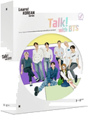 Talk! With BTS (Global edition) | 2-Book Set (without Motipen) | Korean Learning for Basic Learners | Korean Keyboard Stickers