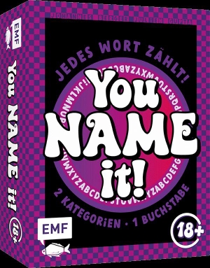 Gupta, Julien / Johannes Berger. Kartenspiel: You name it! - Ü18 - 2 Kategorien, 1 Buchstabe: Jedes Wort zählt! - Ab 2 Personen ab 18 Jahren. Edition Michael Fischer, 2026.