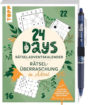 Frechverlag. 24 DAYS RÄTSELADVENTSKALENDER - Rätselüberraschung im Advent - Über 150 Rätsel: Kniffliger Denksport für den Advent. Direkt loslegen mit FriXion Clicker von PILOT - dem radierbaren Tintenroller!. frechverlag GmbH, 2026.