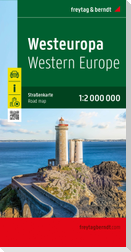 Westeuropa, Straßenkarte 1:2.000.000, freytag & berndt