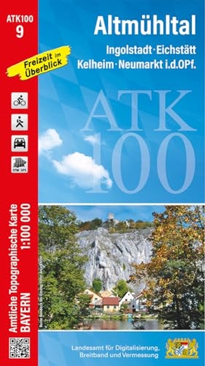 Landesamt für Digitalisierung, Breitband und Vermessung (Hrsg.). ATK100-9 Altmühltal (Amtliche Topographische Karte 1:100000) - Ingolstadt, Eichstätt, Kelheim, Neumarkt i.d.OPf.. LDBV Bayern, 2026.