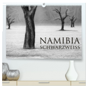 Namibia schwarzweiß (hochwertiger Premium Wandkalender 2024 DIN A2 quer), Kunstdruck in Hochglanz