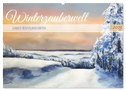 Winterzauberwelt - Gemalte Winterlandschaften (Wandkalender 2025 DIN A2 quer), CALVENDO Monatskalender