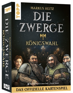Palm, Michael / Zach, Lukas et al. Die Zwerge - Königswahl. Das offizielle Kartenspiel zur Fantasy-Saga von Markus Heitz - Nur wer die unterschiedlichen Karten clever nutzt, sichert sich den Thron. 2-5 Personen | ab 10 Jahren | 30 Minuten. frechverlag GmbH, 2026.