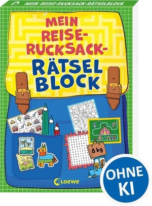 Mein Reise-Rucksack-Rätselblock [grün] - Der ideale Begleiter auf langen Reisen - 80 abwechslungsreiche Aufgaben fördern Konzentration, Logik und Feinmotorik - Für Kinder ab 8 Jahren. Loewe Verlag GmbH, 2026.