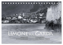 Limone sul Garda schwarzweiß (Tischkalender 2025 DIN A5 quer), CALVENDO Monatskalender
