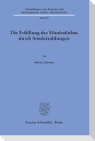 Die Erfüllung des Mindestlohns durch Sonderzahlungen