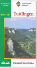Karte des Schwäbischen Albvereins 29 Tuttlingen 1:35.000