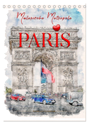 Paris - malerische Metropole (Tischkalender 2024 DIN A5 hoch), CALVENDO Monatskalender