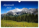 Alpenwelt 2024 (Wandkalender 2024 DIN A4 quer), CALVENDO Monatskalender