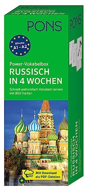 PONS Power-Vokabelbox Russisch in 4 Wochen - Schnell und einfach Vokabeln lernen mit 800 Karten. Pons Langenscheidt GmbH, 2023.