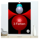 3D - 3 Farben (hochwertiger Premium Wandkalender 2025 DIN A2 hoch), Kunstdruck in Hochglanz