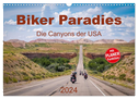 Biker Paradies - Die Canyons der USA (Wandkalender 2024 DIN A3 quer), CALVENDO Monatskalender