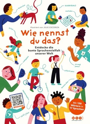 D'UNE LANGUE A L'AUTRE (Hrsg.). Wie nennst du das? - Entdecke die bunte Sprachenvielfalt unserer Welt mit 120 Wörtern in 17 Sprachen | Großformatiges Sachbilderbuch für Kita, Schule, Zuhause und DaF mit QR-Codes zu über 2.000 Audiodateien. MVG Moderne Vlgs. Ges., 2026.