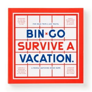 Brass Monkey, Brass / Galison. Bin-Go Survive a Vacation Bingo Book. Abrams and Chronicle Books IWUK, 2024.