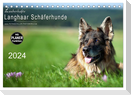 Zauberhafte Langhaar Schäferhunde (Tischkalender 2024 DIN A5 quer), CALVENDO Monatskalender