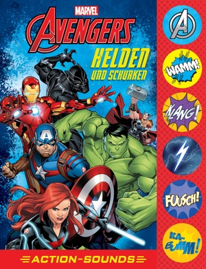 Marvel Avengers - Helden und Schurken - Action-Soundbuch mit 6 Geräuschen und 4 Comicgeschichten für Kinder ab 6 Jahren. Phoenix Int Publications, 2023.