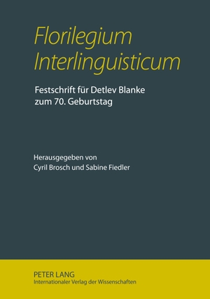 Fiedler, Sabine / Cyril Brosch (Hrsg.). «Florilegium Interlinguisticum» - Festschrift für Detlev Blanke zum 70. Geburtstag. Peter Lang, 2011.