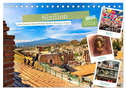 Sizilien, Ätna-Catania-Cefalu-Messina-Syrakus-Taormina-Tindari (Tischkalender 2024 DIN A5 quer), CALVENDO Monatskalender