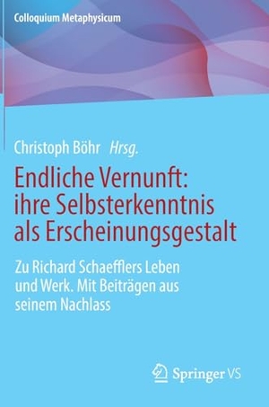 Böhr, Christoph (Hrsg.). Endliche Vernunft: ihre Selbsterkenntnis als Erscheinungsgestalt - Zu Richard Schaefflers Leben und Werk. Mit Beiträgen aus seinem Nachlass. Springer Fachmedien Wiesbaden, 2023.