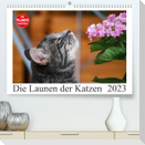 Die Launen der Katzen 2023 (Premium, hochwertiger DIN A2 Wandkalender 2023, Kunstdruck in Hochglanz)