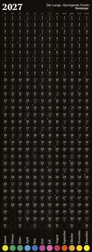 Domberger Calendars (Hrsg.). Der Lange Springende Punkt schwarz 2027 - Das Original. Neumann Verlage GmbH & Co, 2026.