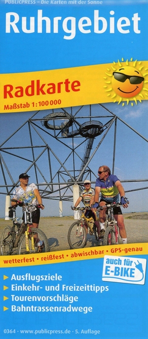 Ruhrgebiet 1:100 000 - Radkarte mit Ausflugszielen, Einkehr- & Freizeittipps. Publicpress, 2018.