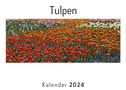 Tulpen (Wandkalender 2024, Kalender DIN A4 quer, Monatskalender im Querformat mit Kalendarium, Das perfekte Geschenk)