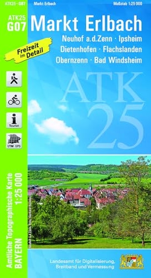 Landesamt für Digitalisierung, Breitband und Vermessung (Hrsg.). ATK25-G07 Markt Erlbach (Amtliche Topographische Karte 1:25000) - Neuhof a.d.Zenn, Ipsheim, Dietenhofen, Flachslanden, Obernzenn, Bad Windsheim. LDBV Bayern, 2026.