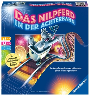 Kaes, Bertram / Heiner Wöhning. Das Nilpferd in der Achterbahn. Ravensburger Spieleverlag, 2018.