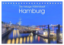 Die farbige Hafenstadt Hamburg (Tischkalender 2024 DIN A5 quer), CALVENDO Monatskalender