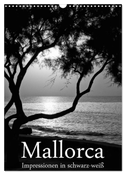 Mallorca Impressionen in schwarz-weiß (Wandkalender 2025 DIN A3 hoch), CALVENDO Monatskalender