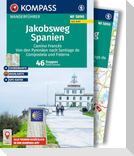 KOMPASS Wanderführer Jakobsweg Spanien, Camino Francés. Von den Pyrenäen nach Santiago de Compostela und Fisterra, 46 Etappen mit Extra-Tourenkarte
