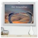 Der Graureiher (hochwertiger Premium Wandkalender 2025 DIN A2 quer), Kunstdruck in Hochglanz