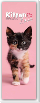 Kitten Love - Geliebte Kätzchen - Slimline-Kalender 2027
