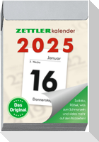 Tagesabreißkalender S 2025 - 4,1x5,9 cm - 1 Tag auf 1 Seite - mit Sudokus, Rezepten, Rätseln uvm. auf den Rückseiten - Bürokalender 301-0000