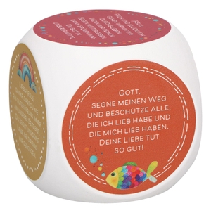 Gebetswürfel für Kinder mit Dankgebeten - 6 beliebte christliche Kindergebete. Liebevoll gestalteter, bunter Holzwürfel. Kleines, christliches Geschenk zur Taufe oder Erstkommunion. Butzon & Bercker, 2026.