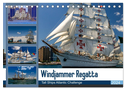 Windjammer-Regatta - Tall Ships Atlantic Challenge (Tischkalender 2024 DIN A5 quer), CALVENDO Monatskalender