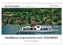 Weißblaue Impressionen vom TEGERNSEE Panoramabilder (Tischkalender 2024 DIN A5 quer), CALVENDO Monatskalender