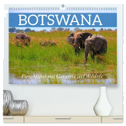 Botswana- Pirschfahrt mit Garantie auf Wildlife (hochwertiger Premium Wandkalender 2024 DIN A2 quer), Kunstdruck in Hochglanz