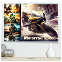 Motorrad Speed (hochwertiger Premium Wandkalender 2025 DIN A2 quer), Kunstdruck in Hochglanz
