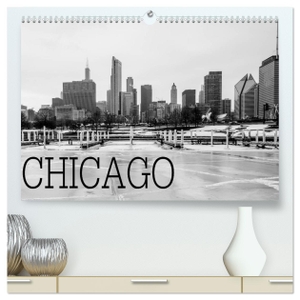 Stein, David. Icy Chicago (hochwertiger Premium Wandkalender 2024 DIN A2 quer), Kunstdruck in Hochglanz - Schwarz/Weiß Kalender der "Windy City". Calvendo Verlag, 2023.