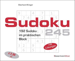 Krüger, Eberhard. Sudokublock 245 (5 Exemplare à 2,99 EUR) - 192 Sudoku im praktischen Block. Bassermann, Edition, 2026.