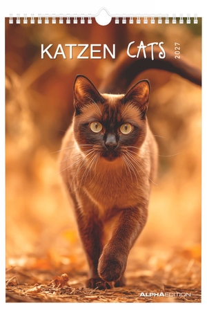 Neumann Verlage GmbH & Co KG (Hrsg.). Katzen 2027 - Wandkalender 23,7x34 cm mit Katzenmotiven, 4-sprachigem Kalendarium und Platz für Notizen. Neumann Verlage GmbH & Co, 2026.