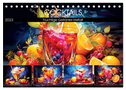Cocktails. Fruchtige Getränke-Vielfalt (Tischkalender 2024 DIN A5 quer), CALVENDO Monatskalender
