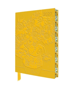 Flame, Tree. Vincent van Gogh - Sonnenblumen - Tischkalender 2027 - Original Flame Tree Publishing DIN A5-Format Exquisit Tischkalender mit Softcovereinband aus Kunstleder mit dreidimensionaler Einbandprägung und farbigem, künstlerisch gestalteten Buchschnitt. Browntrout Verlags GmbH, 2026.