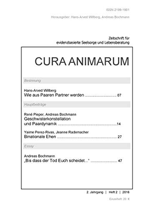Willberg, Hans-Arved / Andreas Bochmann (Hrsg.). Cura animarum (2016) 2 - Zeitschrift für evidenzbasierte Seelsorge und Lebensberatung. Life Consult Sps Kg, 2016.
