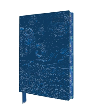 Flame, Tree. Vincent van Gogh - Sternennacht - Tischkalender 2027 - Original Flame Tree Publishing DIN A5-Format Exquisit Tischkalender mit Softcovereinband aus Kunstleder mit dreidimensionaler Einbandprägung und farbigem, künstlerisch gestalteten Buchschnitt. Browntrout Verlags GmbH, 2026.