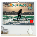 Stand-Up-Paddling SUP (hochwertiger Premium Wandkalender 2024 DIN A2 quer), Kunstdruck in Hochglanz